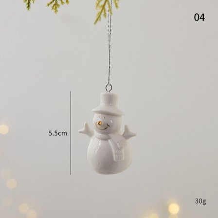 Jule keramiske husanheng juletresmykker 04 04