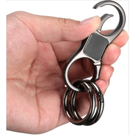 Nøglering med Hurtigudløsning Fjeder og 4 Nøgleringe Heavy Duty Ca DXGHC