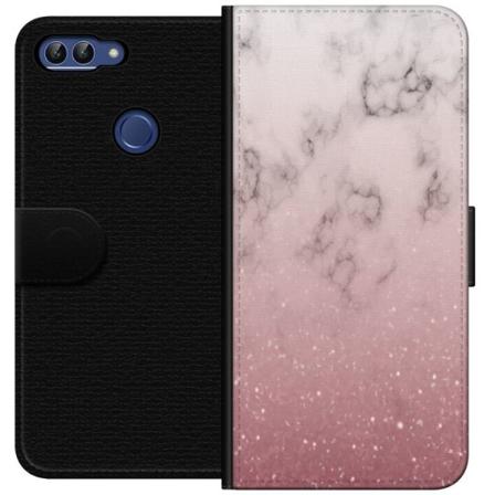 Huawei P smart Tegnebogsetui Blødt Pink Marmor