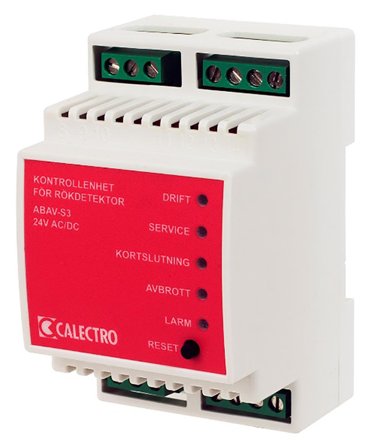 Calectro ABAV-S3-230V Styringsenhet for røykvarsler, Ventilasjon