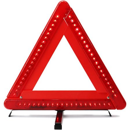 Foldbar LED Advarselstrekant Sikkerhed Bil/Vejsides Refleks Emergency Trekant Reflektor Blinkende Lys