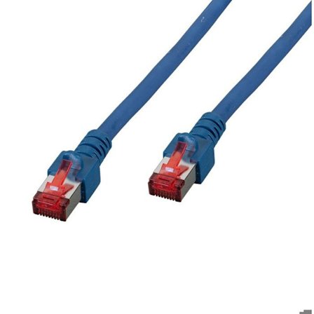 RJ45 S/FTP anslutningskabel kat. 6 LSZH blå 1 m
