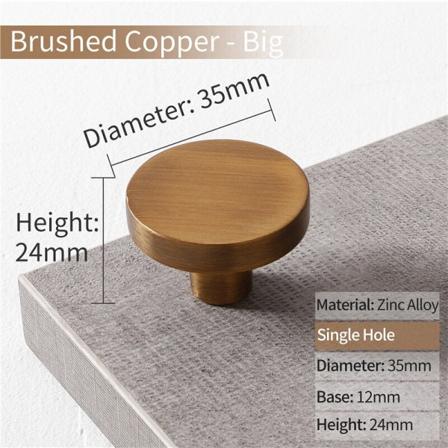 4 kpl kultaa kaapin nupit mustat keittiön kahvat sinkkiseos värikäs lastenhuoneeseen 30 mm kaappi brushed copper 35mm