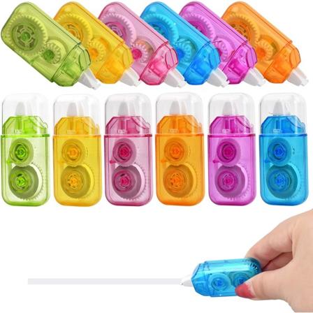 Rainbow-12PCS korjausteippi, 4m x 5mm valkoinen korjausteippi hiirille, korjausteippi, korjausrullat opiskelijoille ja lapsille, korjausro