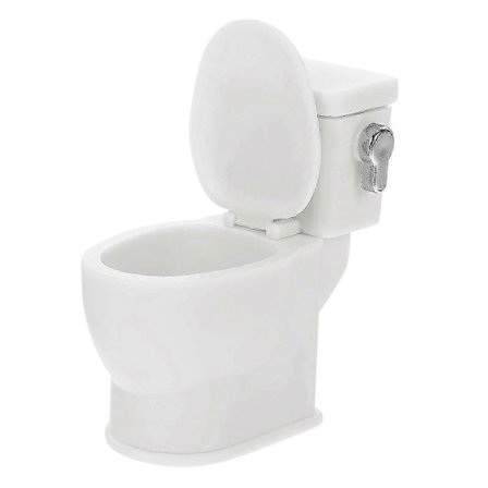 Nuken talon WC Mini huuhtelutoiminnolla varustettu WC-lelu Nuken talon miniatyyri kylpyhuoneen WC z