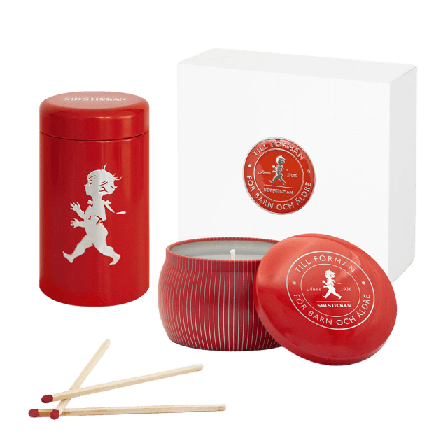 Solstickan Design Presentförpackning Doftljus & tändstickor - Kanel Apelsin Dekoration Röd ONESIZE