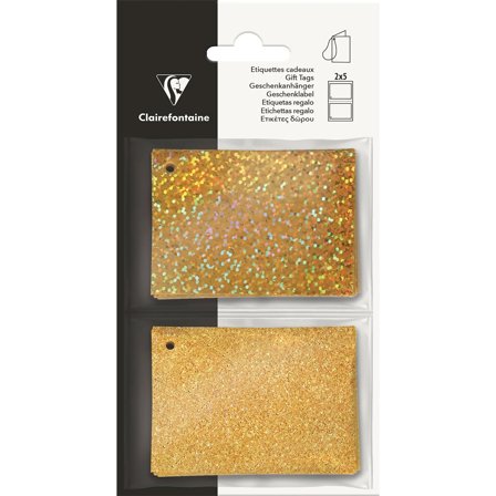 Clairefontaine Etiket Glitter Goud