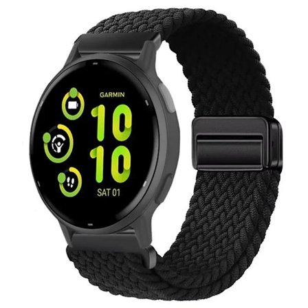 20mm 22mm Nylonarmband för Garmin Vivoactive 5/Active 5 Justerbart magnetiskt armband för Garmin Forerunner 55 165 Vivomove Trend