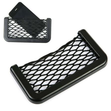 Bil Interiör Karosseri Kant Elastisk Nät Förvaring Telefonhållare Tillbehör 2PCS L 20*8CM