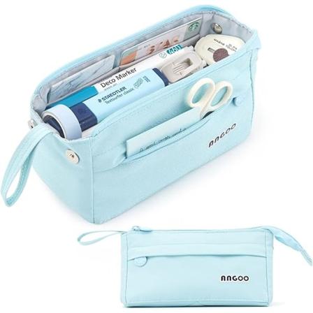 Stor kapasitet pennal, holdbar pennpose, bærbar pennveske