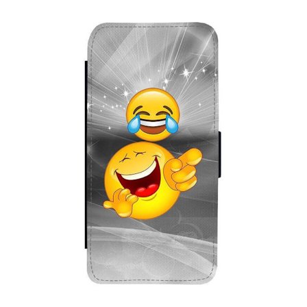Emoji Laughing iPhone 15 Pro Flip Mobilfodral