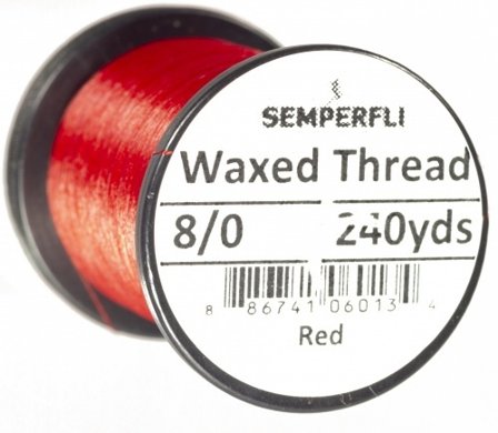 Semperfli Waxed Thread 8/0 - Red