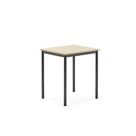 Tisch BORÅS, 700x600x760 mm, Laminat Birke, anthrazit
