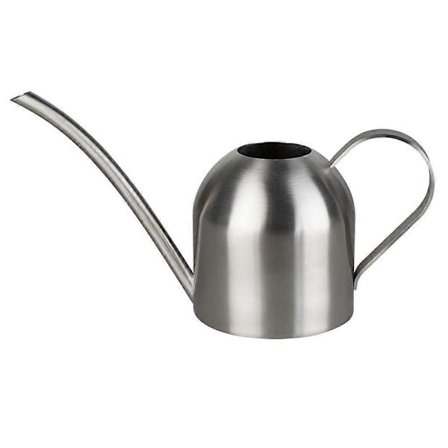 Vannkanne i rustfritt stål for hage - sølv