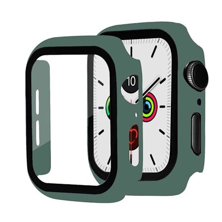 Glas+ cover För Apple Watch Case 44 mm 40 mm Iwatch 42 mm 38 mm Skärmskydd + stötfångare Tillbehör för Applewatch Series 5 4 3 Se 6