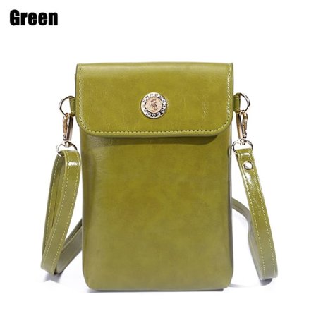 Liten Axelväska Mobiltelefonväska GRÖN - spot försäljning