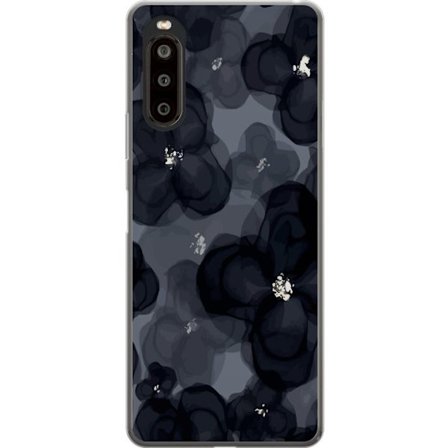 Yhteensopiva Puhelinkuori Sony Sony Xperia 10 II Abstrakti tummanvärisellä kukkakuviolla, jossa on elegantti ja dramaattinen tunnelma