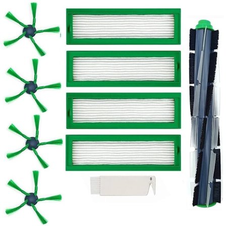 Udskiftningsrullebørste Sidebørster HEPA-filter til Vorwerk Kobold VR200 VR300 Robotstøvsuger Tilbehør