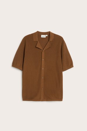 Kappahl | Sweter z dzianiny, z krótkimi rękawami | Brązowy
