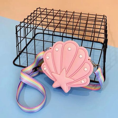 Skalformad Design myntväska ROSA