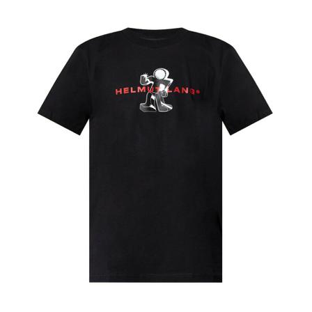 Helmut Lang, Printed T-shirt Zwart, Heren, Maat:M
