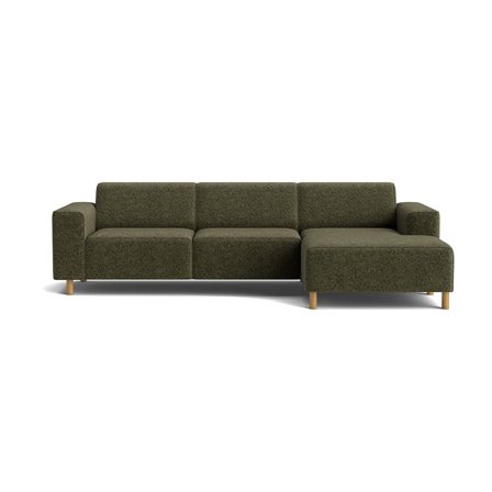 Seam chaiselong sofa, højrevendt - Anthology Grøn - 280x150x78 - Sofa, chaiselong