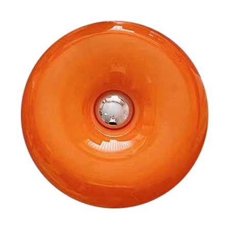 Oransje Donutlampe, Moderne Lampe fra Midten av Århundret, Nattbordslampe, Innovativ Art Deco Lampe, Vakker Bord- og Veggdekorasjonslampe