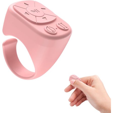 TikTok Ringfjernkontroll – Bluetooth-fjernkontroll for iPhone og iPad, Kameraknapp, Video og Musikk, Kompatibel med iOS og Android