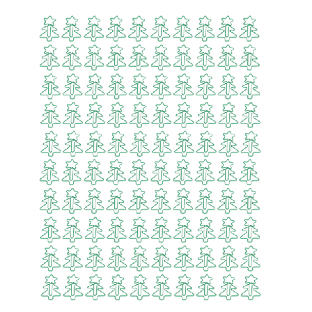 100 stk. dekorative binders juletre stil anti-skli multifunksjonelle søte binders for hjem, skole, kontor