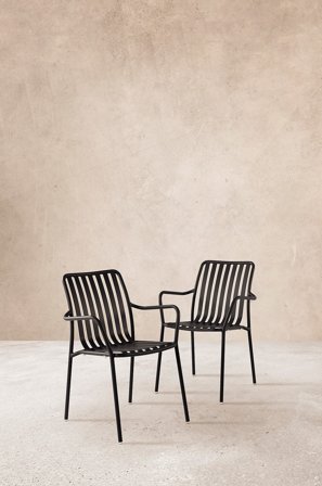 Jotex - Armstol 2-pk Svart fairbanks - NANTERRE - Kjøp Hagestoler & -krakker hos Jotex