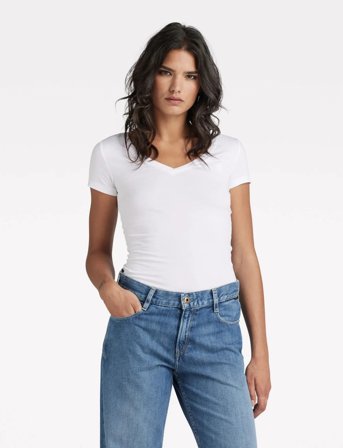 G-Star Base V T Wmn Cap Sl - White - M