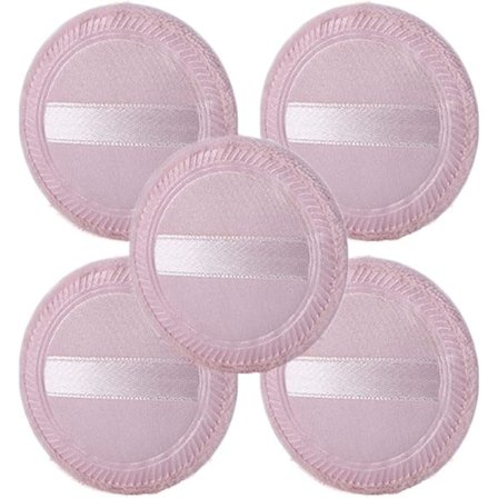 5 Kosmetiske Puffs Vaskbare Bomulds Puffs Runde Løst Pulver Puffs