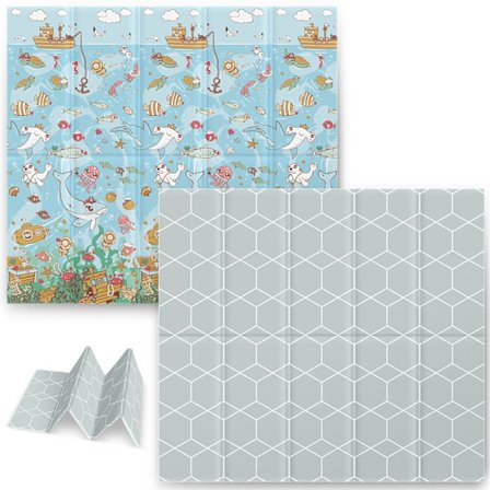 Vikbar Lekmatta 200 x 180 x 1 cm Nukido NK-340 Ocean