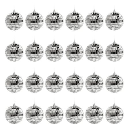 Julgranskulor Hängande Ornament Reflekterande Spegel Disco Kulor Semesterfest Julgranhänge (6 cm)