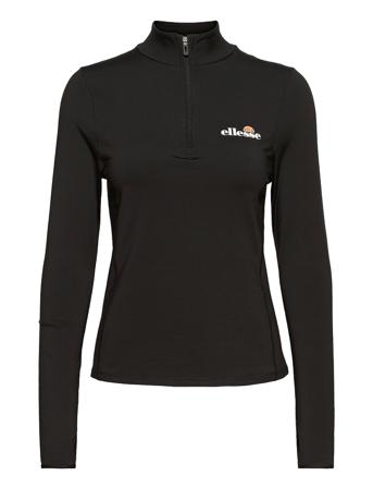 El Sofira 1/4 Zip Top Langærmet T-shirt Sort Ellesse
