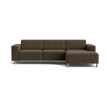 Seam Chaiselongue-Sofa, rechts in Anthology Braun, modernes Design mit Nozag-Federung für hohen Komfort, 78cm Höhe, elegantes Wohnzimmer-Sofa