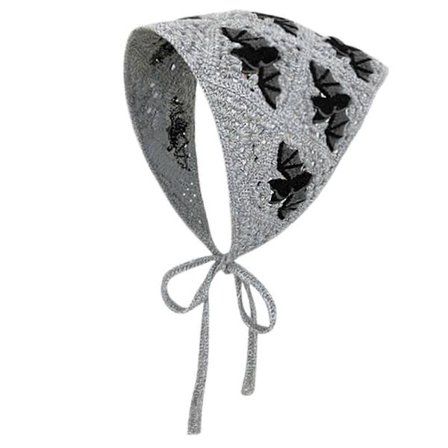 Sødt Edderkopper Hårbånd Hårklæde Hovedbeklædning Håndlavet Hovedbeklædning Unik Farverig Strikket Hovedbeklædning Sort