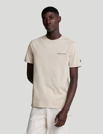 Lyle & Scott Embroidered T-Shirt - Beige - XS