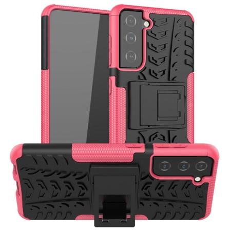 Samsung Galaxy S21 - Ultimata Stöttåliga Skalet Med Stöd - Rosa Pink Rosa