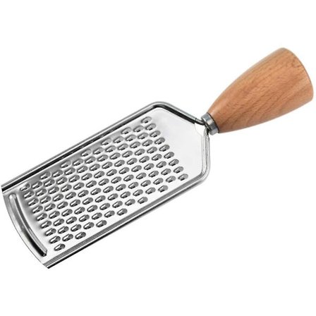 Rustfrit Stål Rivejern Citrus Zester Ostehøvl Med Træhåndtag Til Citron