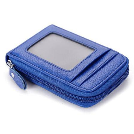 Herrplånbok Korthållare I Äkta Läder Rfid Blocking Zipper Th