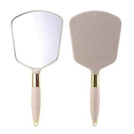 Håndholdt speil med håndtak, for sminke, hjemmebruk, salong og reise (firkantet)