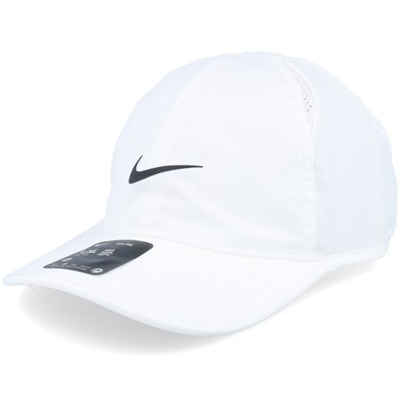 Nike - Club Cap White/Black Dad Cap Unconstructed White Cap - @ Hatstore