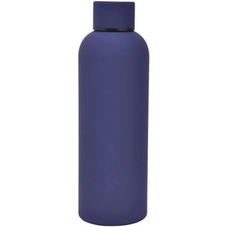 Vakuumisolerte vannflaske, 500 ml rustfritt stål termosflaske, lekkasjesikker, bærbar, dobbeltvegget, sportsflaske for utendørs (lilla)