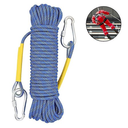 Staattinen kiipeilyköysivaruste Pakoköysi (10m) Sininen