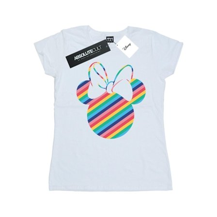 Disney Dam/Kvinnor Minnie Mouse Rainbow Face Bomull T-shirt L