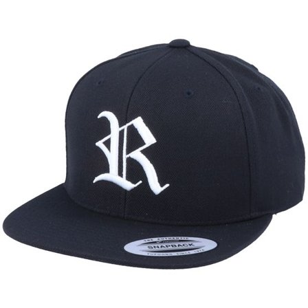 Iconic - Svart snapback Keps - R Letter 3D Black Snapback @ Hatstore