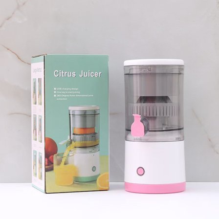 Multifunktionel juicer, bærbar husholdnings juicekop, juice separationspresser, elektrisk appelsinjuicekop, juicer, pink