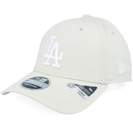 New Era - MLB Beige adjustable Czapka Z Daszkiem - Los Angeles Dodgers 9FORTY Stretch Stone/White Adjustable @ Hatstore