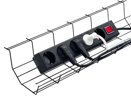 Matting Facksystem för kabelhantering, 720 x 150 x 80 mm, svart - Lyreco - Datorprodukter - Kablar och adaptrar - Kabelhantering
